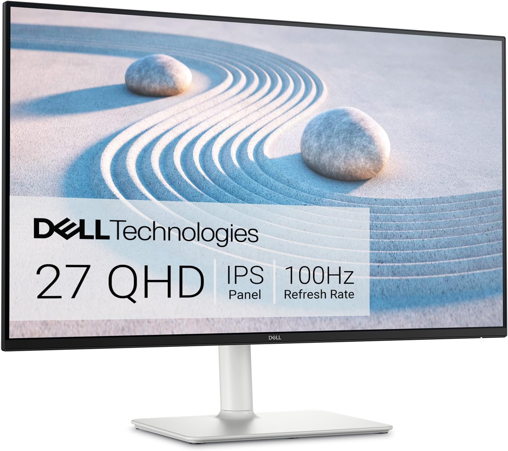 Dell S2725DS 27 Inch QHD (2560x1440) Monitor, 100Hz, IPS, 4ms, 99% sRGB, Height Adjust, Built-in Speakers, DisplayPort, 2x HDMI, 3 Year Warranty, White