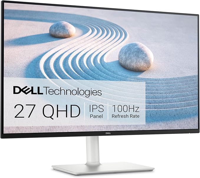Dell S2725DS 27″ QHD (2560×1440) PC Display, 100Hz, IPS, 4ms, 99% sRGB, Height Adjustment, Built-in Speakers, DisplayPort, 2X HDMI, 3 Year Warranty, White