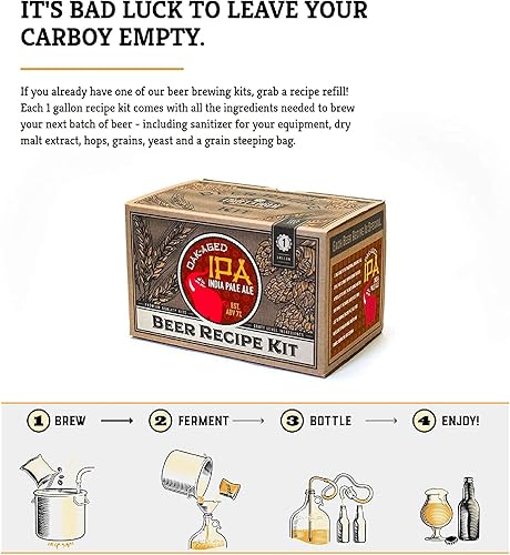 Vista 27 de Kit de recetas para elaborar cerveza (ingredientes) – fabrica tu propia cerveza con Home Brewing - 1 galón, Hefeweizen