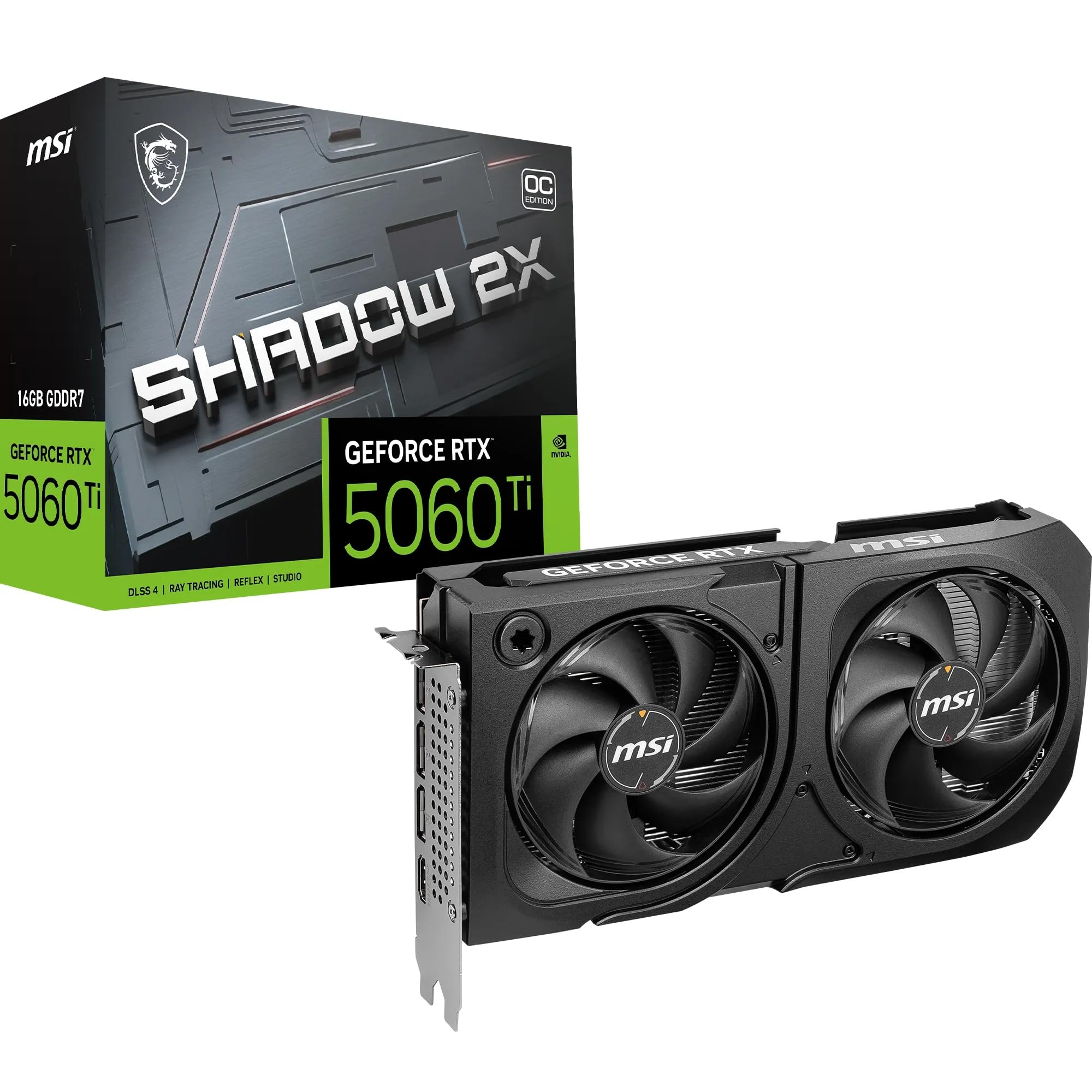 MSI Placa gráfica GeForce RTX 5060 Ti 16G SHADOW 2X OC PLUS - GPU