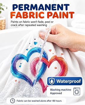 Fabric Paint, Permanent Soft Fabric Paint Set for Clothes