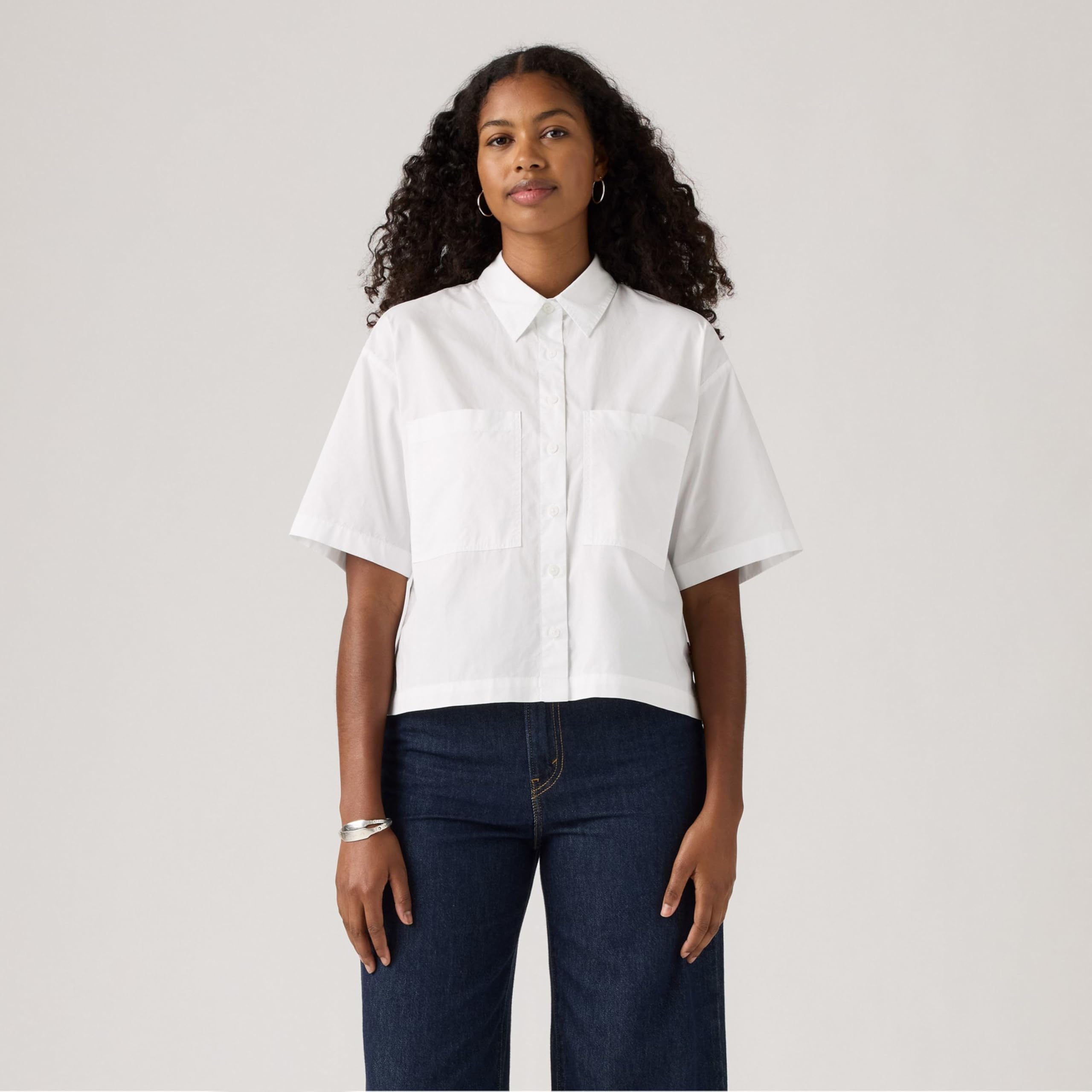 Levi's Harlie SS Cropped Shirt Chemise à Bouton Bas Femme (Lot de 1)