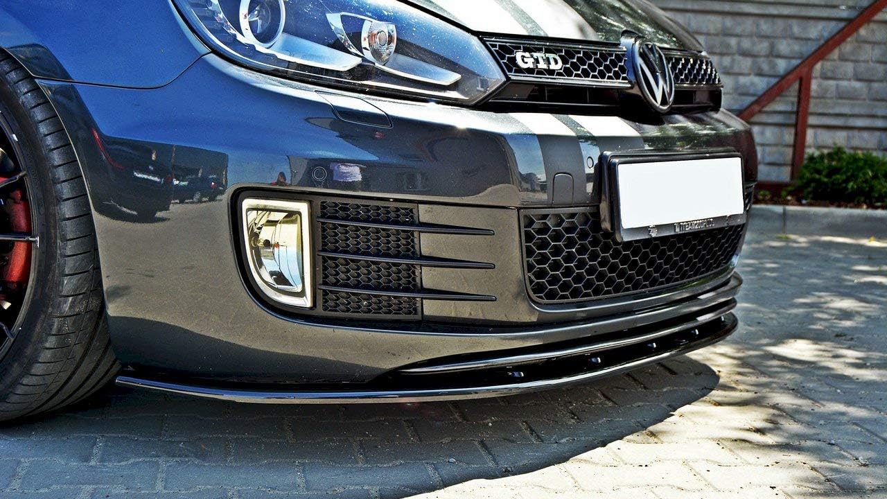 Front Bumper Lip Spoiler Compatible with VW Golf VI GTI (2008-2012) Maxton Design Splitter