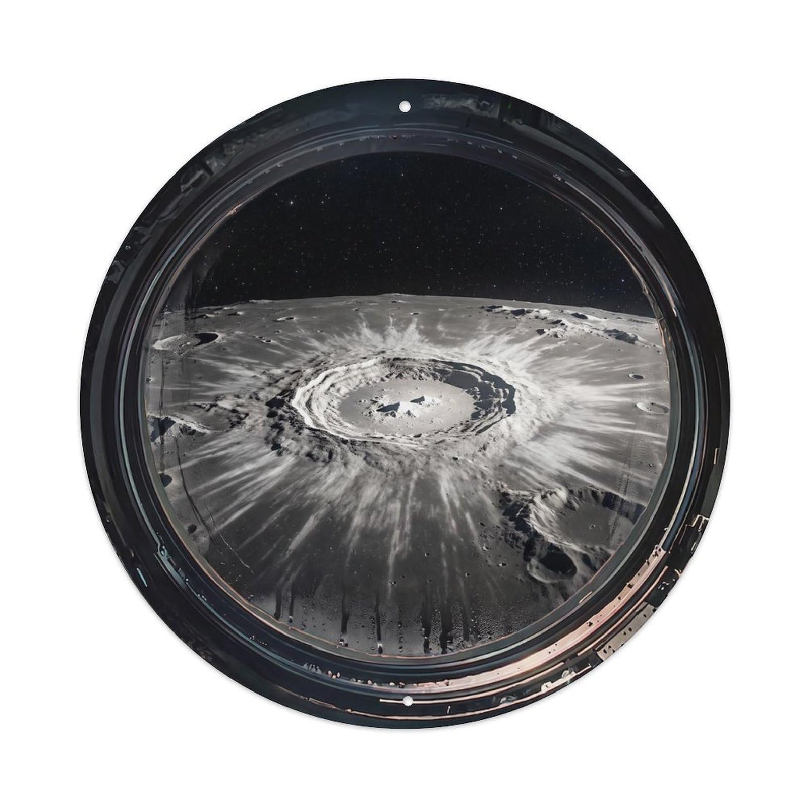 Moon Copernicus Crater Rays Metal Tin Sign