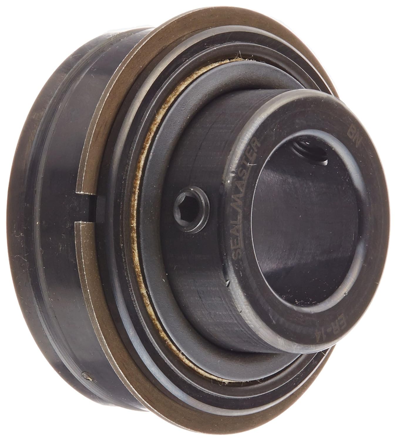 Sealmaster ER-14 Cylindrical OD Bearing, Setscrew Locking Collar, Light Contact Felt Seals, 7/8" Bore, 52 mm OD, 1-3/8" Width