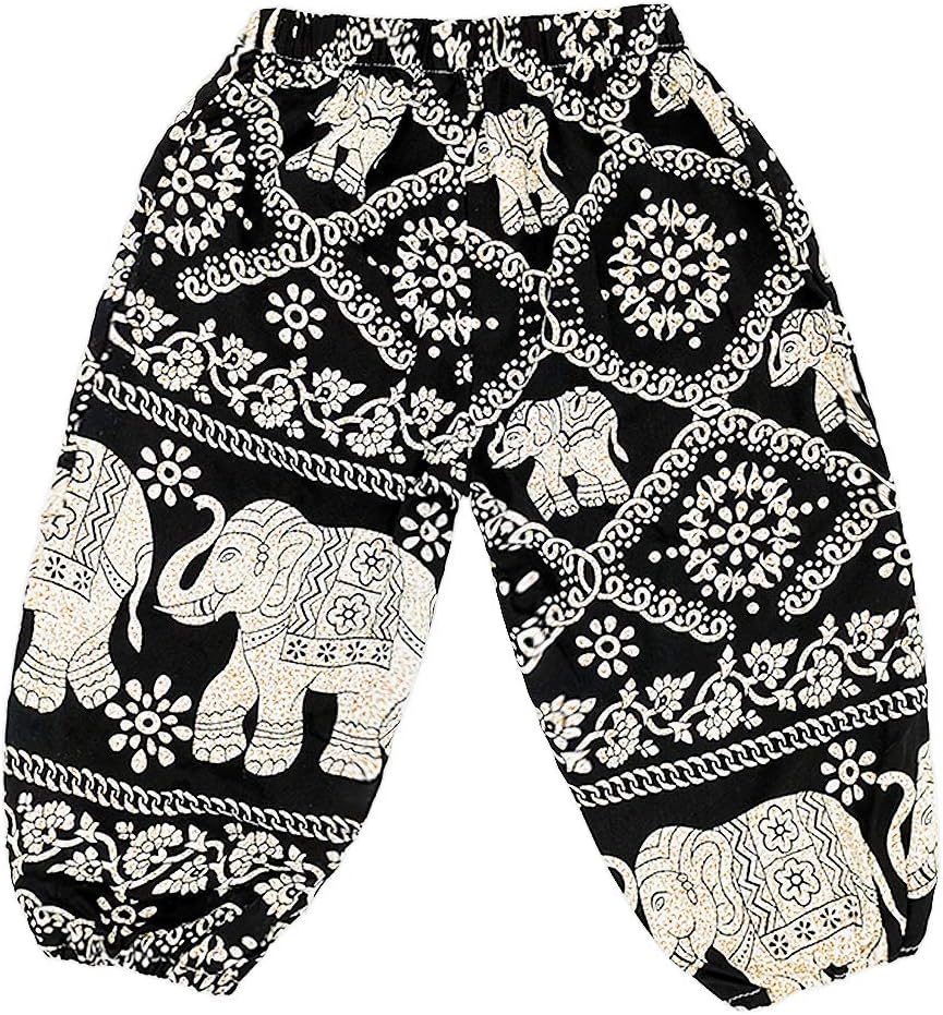 Baby Girls Boho Elephant Tops Harem Pants 2 Piece Outfits - Image 3