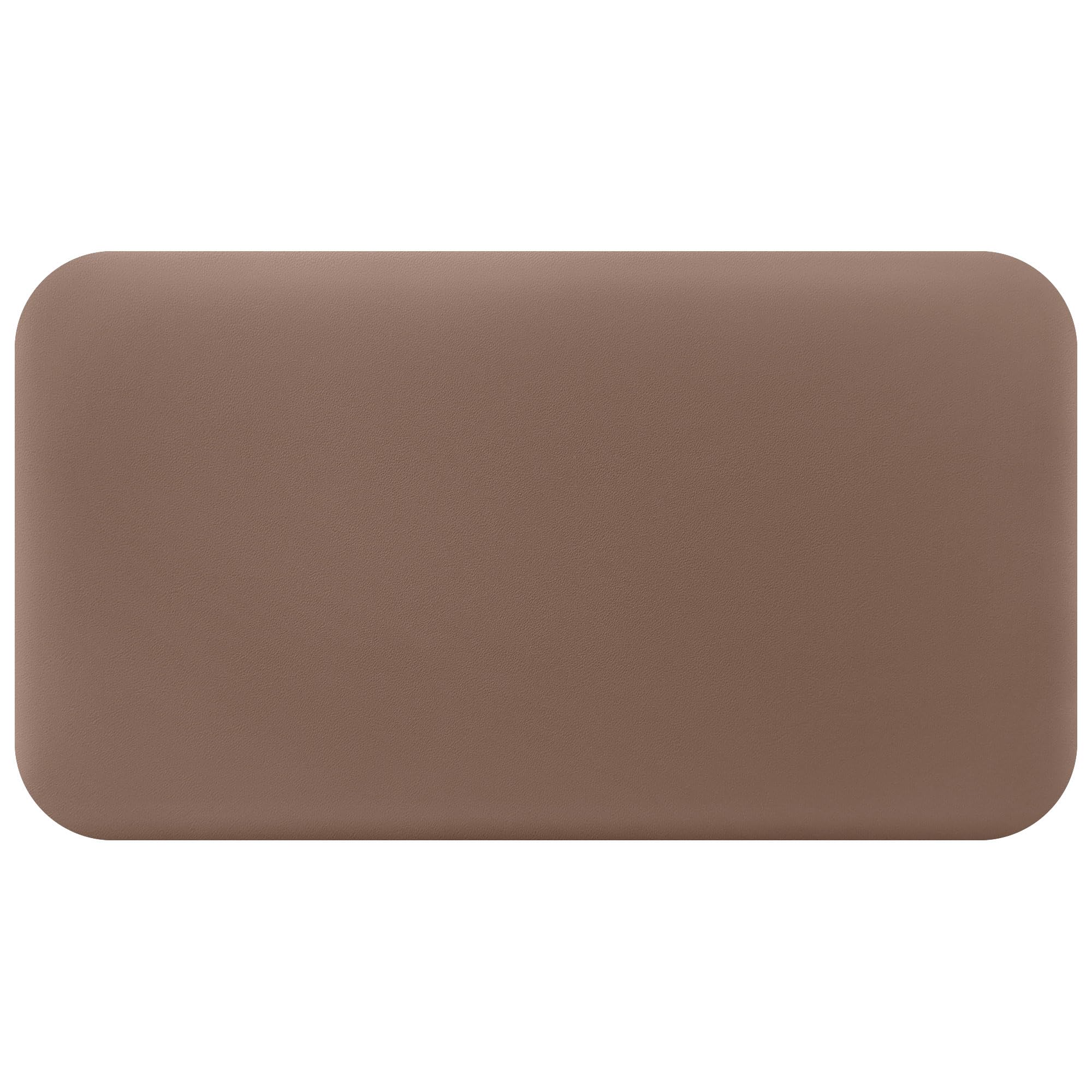 DHOME Tête de Lit Capitonnée Lisse Arrondie en Similicuir pour Mur Acoustique Absorbante Tête de Lit Chambre Lit Dormitorie (Argile, 90cm)
