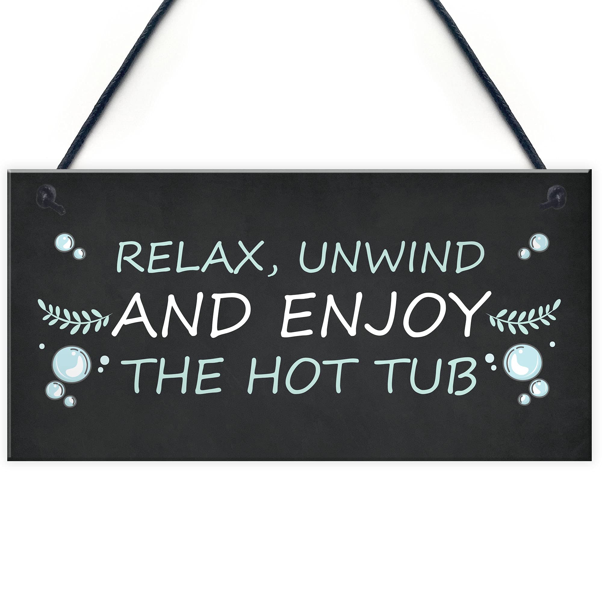 Red Ocean Hanging Hot Tub Sign For Garden Novelty Garden Wall Sign Lazy Spa Home Gifts
