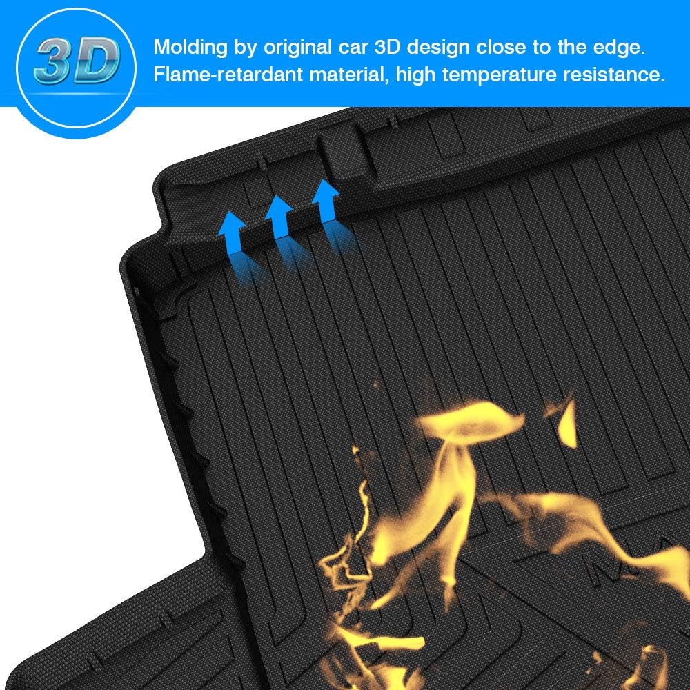 Cartist Cargo Liner Compatible with Chevrolet Malibu 2016 2017 2018 2019 2020 2022 2023 2024 2025 All Weather Trunk Mat Liner for Malibu Accessories Black