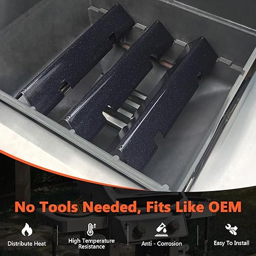 Miniatura 161 de QuliMetal 66033 Barras aromatizantes para Weber Genesis II E-410/E-415/E-435, piezas de parrilla para parrillas de gas Weber GS4 Genesis II LX serie