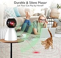 Vista 6 de Cat Toys [2025 Newly Upgraded] Real Random Trajectory Rechargeable Motion Activated Cat Laser Toy Automatic,Interactive Cat Toys for Indoor