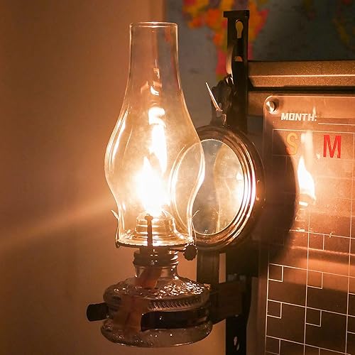 Miniatura 6 de 2 piezas de lámpara de aceite de vidrio transparente de 3 x 8 12 pulgadas, reemplazo de chimenea para vintage y restauración de lámparas antiguas de