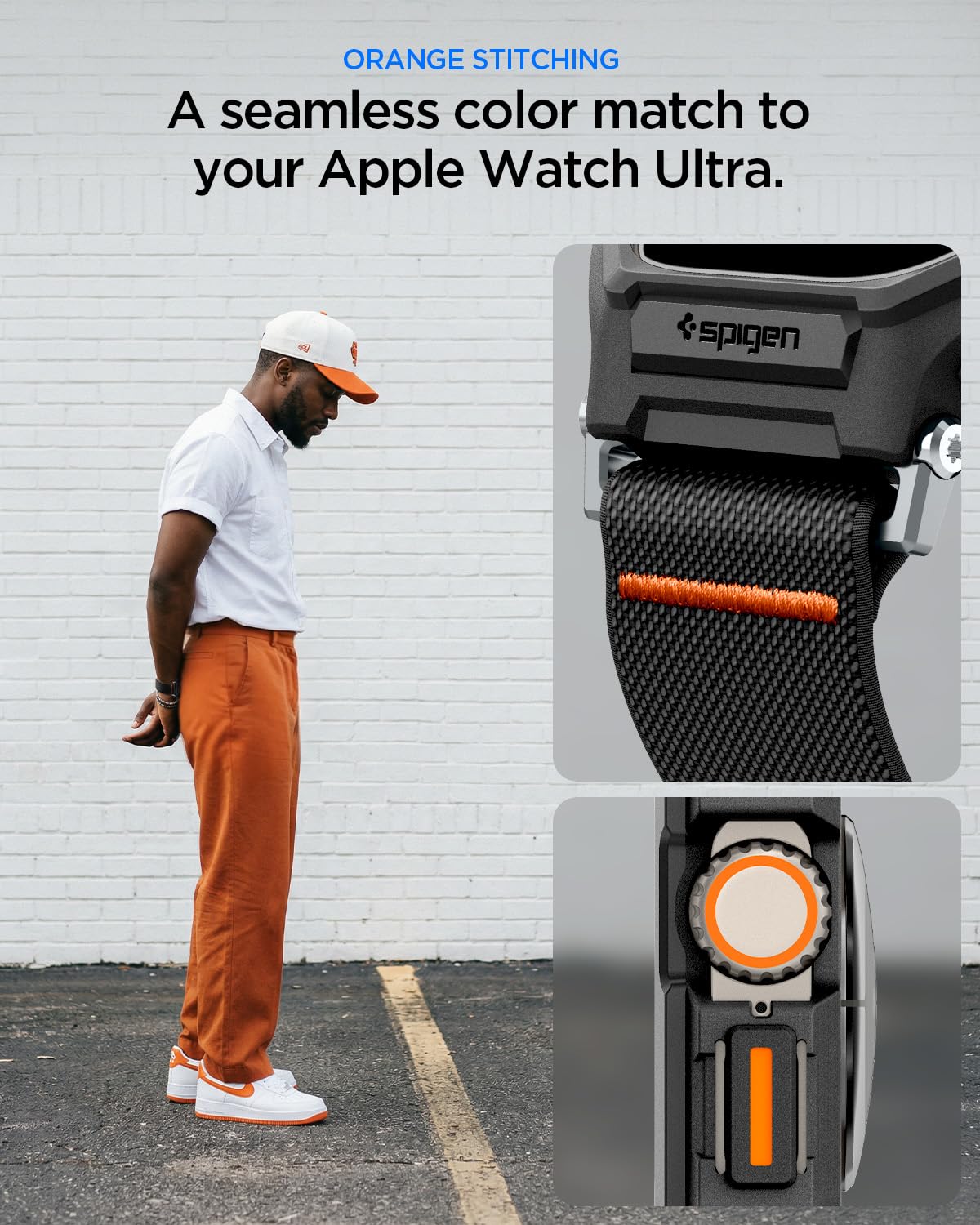 Spigen Lite Fit Pro Hülle mit Armband und gehärtetem Glas Displayschutz kompatibel mit Apple Watch Ultra 3/2/1 49mm - Matt Schwarz