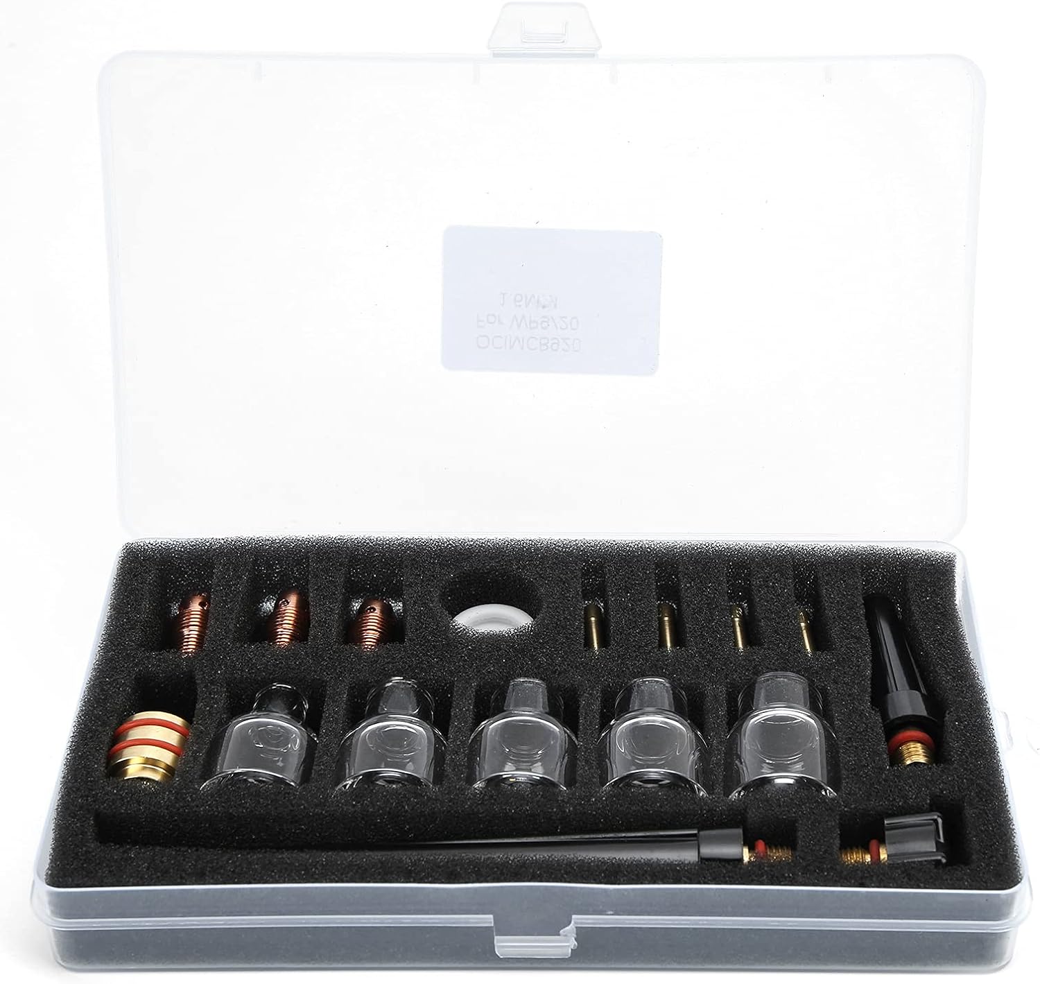 Welding Torch Accessories Kit Glass Cup Nozzle Tungsten Clamp Kit Guide Piece for WP9/20