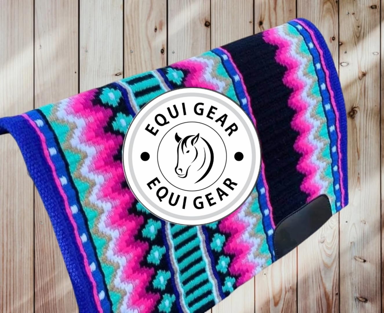 Horse Western Ranch Sottosella/Coperta da sella Western in lana neozelandese con imbottitura in lana con sensore Flex (personalizzazione disponibile) AS62 (36" x 42")