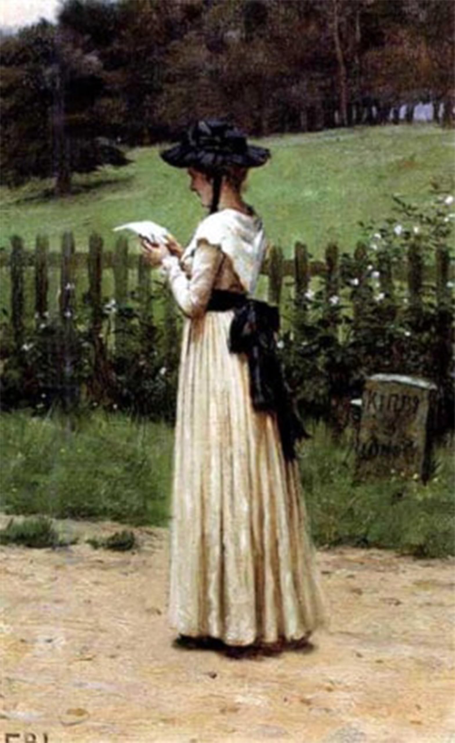 Cuadro en lienzo La Lettera D'amore Edmund Blair Leighton de 60x90cm 5