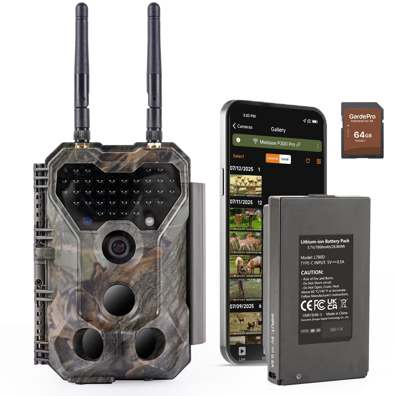 Amazon.com: Meidase P300 Pro (Non-Cellular) WiFi Trail Camera