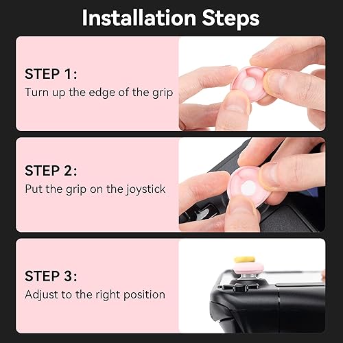 Miniatura 5 de GeekShare Silicone Steam Deck Thumb Grip Caps, Cute Star and Heart Shaped Joystick Cover Thumbstick Caps Compatible with Steam Deck Only, 4PCS -