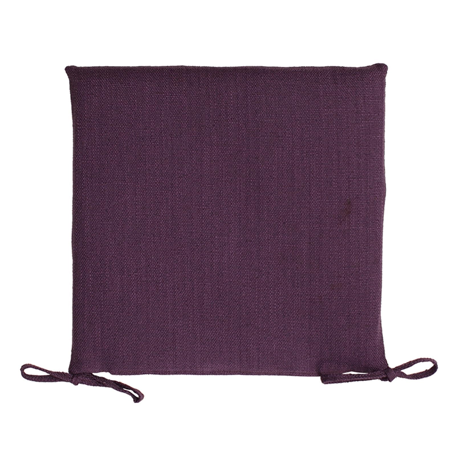 Coussin de siège doux avec attaches et housse amovible en lin lavable