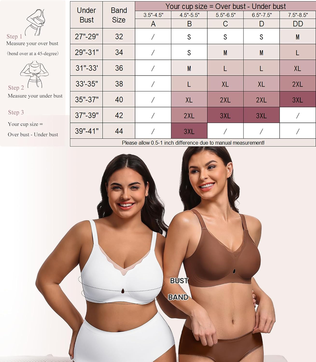 Avidlove Jelly Bras for Women Wireless Wave Seamless Full Coverage Bra Comfort Tshirt Padded Bralette Everyday Bras - Image 6