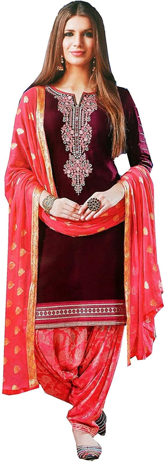 The kurti bazaarUnstitched Party Wear Pakistani Shalwar Kameez Dupatta Suits Unsewn Indian Pant Dresses