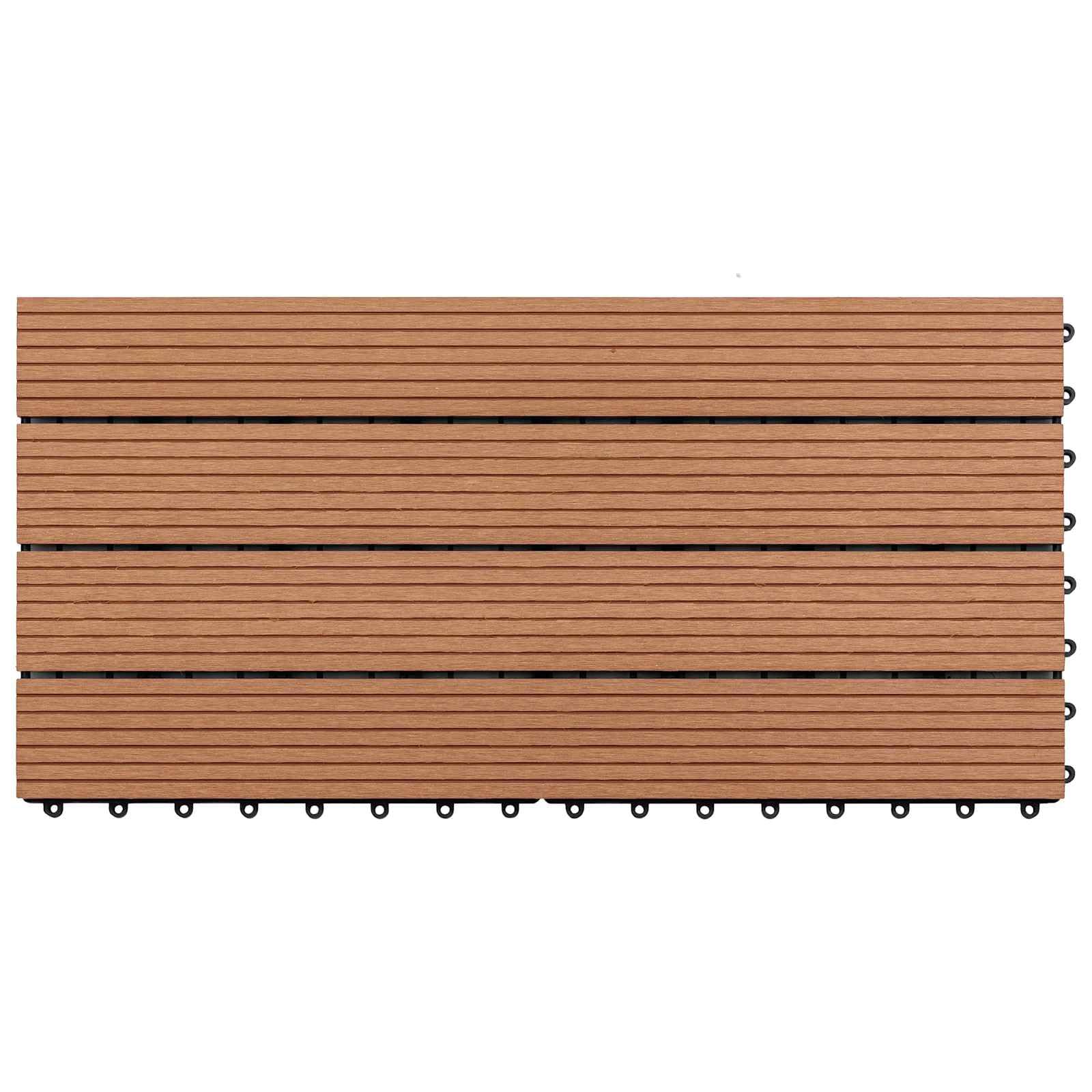 vidaXL Tile de Decking 6 uds. Marrón 60 x 30 cm WPC