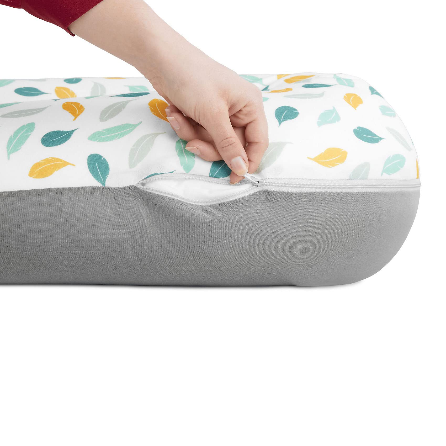 Badabulle Coussin de maternité Évolutif - 2 en 1 - Coussin d'Allaitement - Plumes