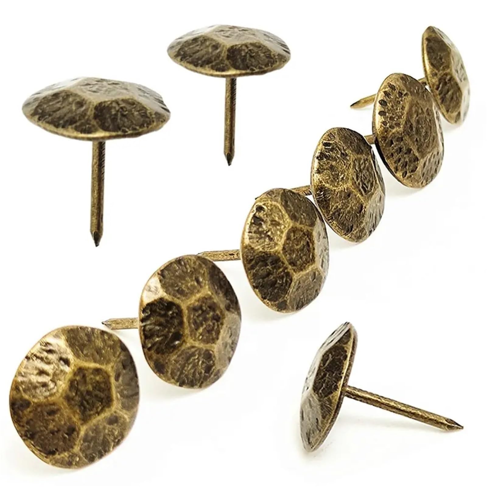 Qvorlth 25Mm Upholstery Tacks Vintage Bronze Turtle Back Upholstery Nails 40Pcs Furniture Tacks Studs