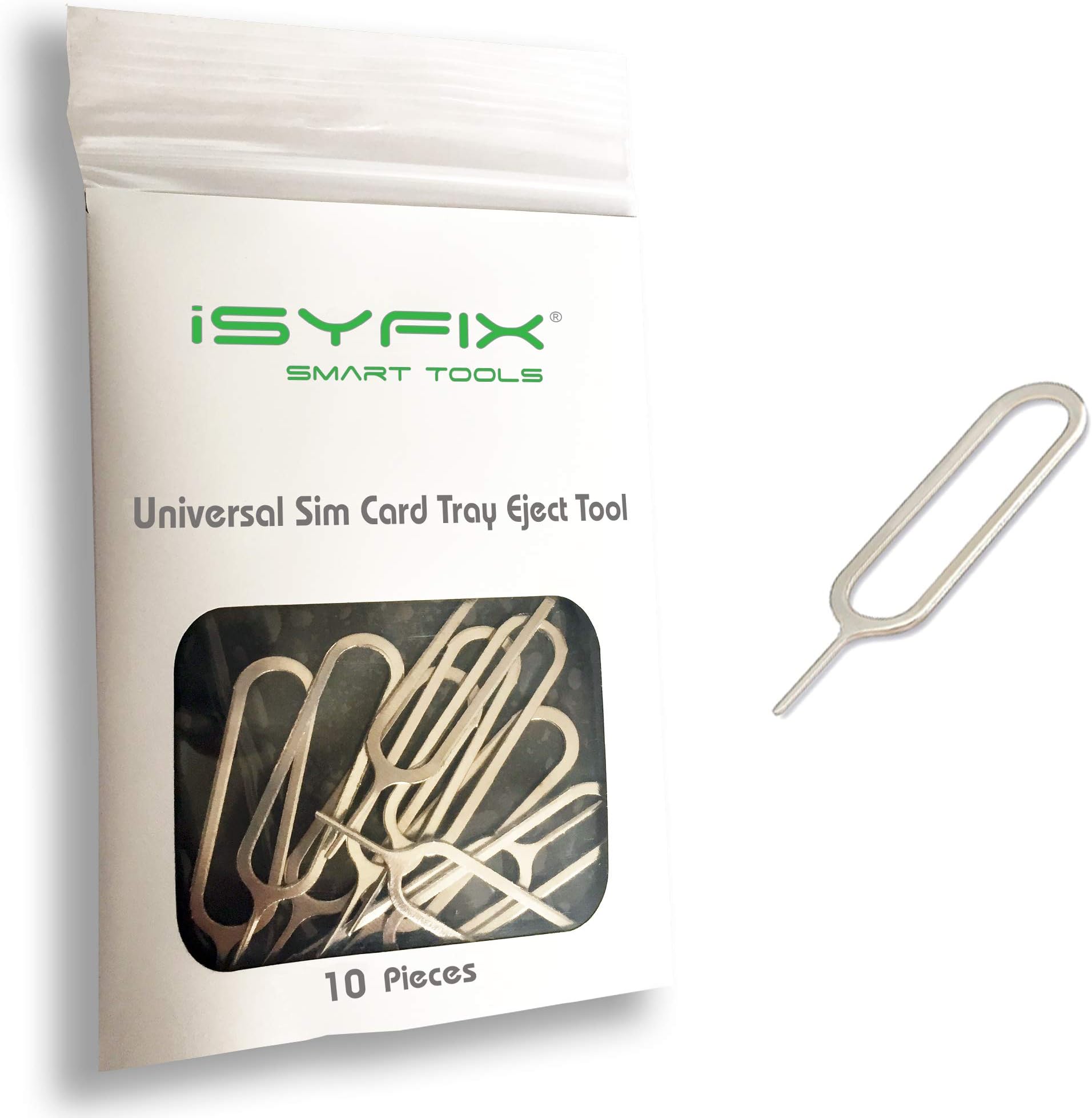 Sim Card Tray Pin Eject Removal Tool Needle Opener Ejector 10X Pack by for All iPhone, Apple iPad, HTC, Samsung Galaxy, and Most Smartphone Brands