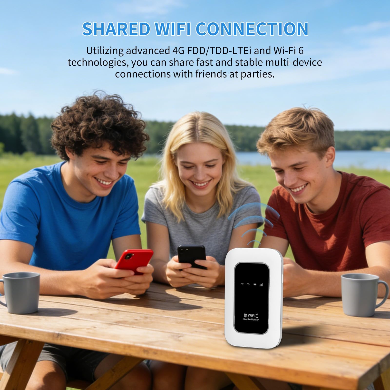 Routeur 5G Portable WiFi 6 avec Slot SIM Déverrouillé – Modem 5G Carte SIM, Internet Mobile Haut Débit 5G/4G+, Jusqu’à 28 Appareils, Idéal Voyage & Télétravail - 3