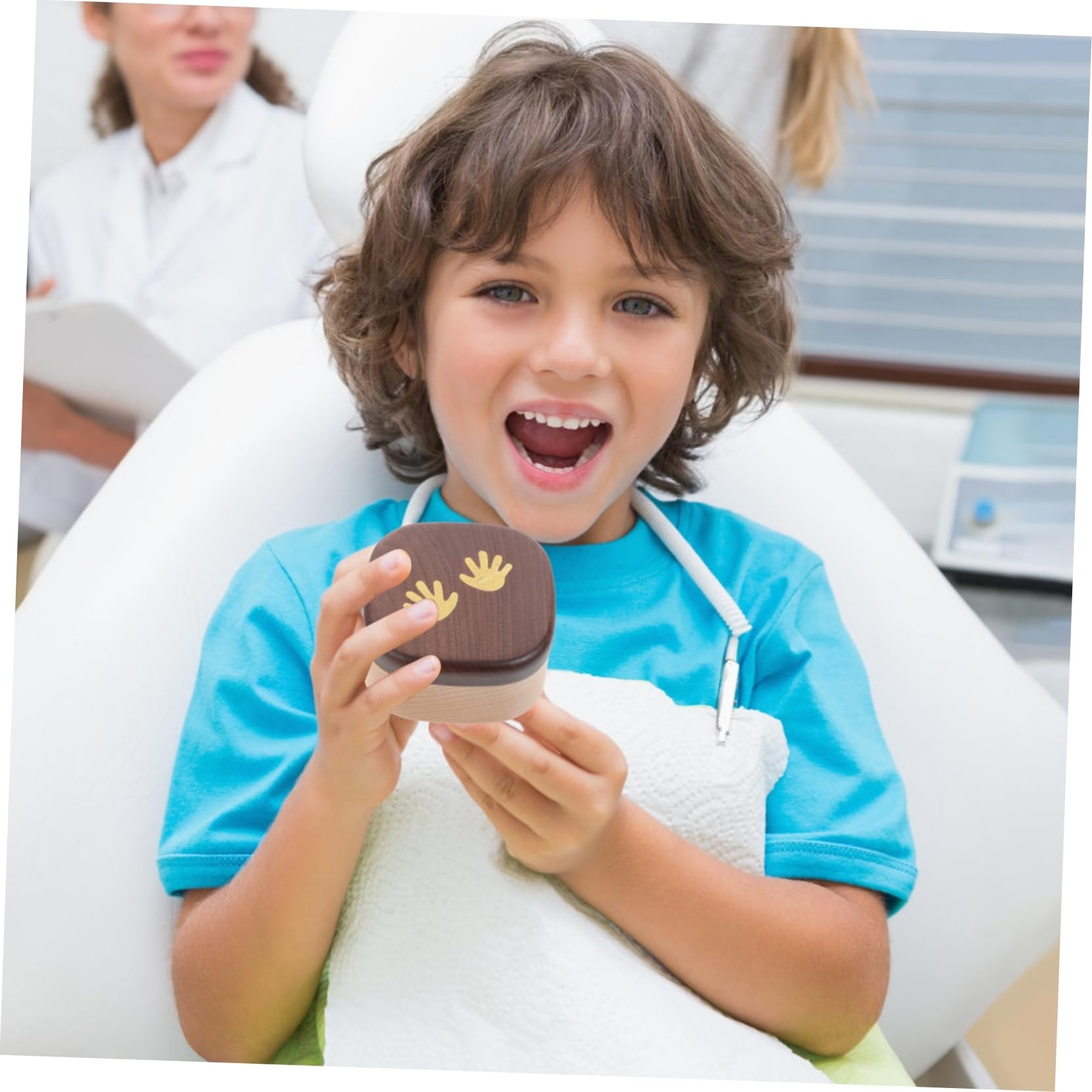 VICASKY 2piezas Caja De Recuerdos De Dientes De Caja De Almacenamiento Para Primeros Dientes Souvenir Infantil Personalizado Para Capturar Momentos Especiales