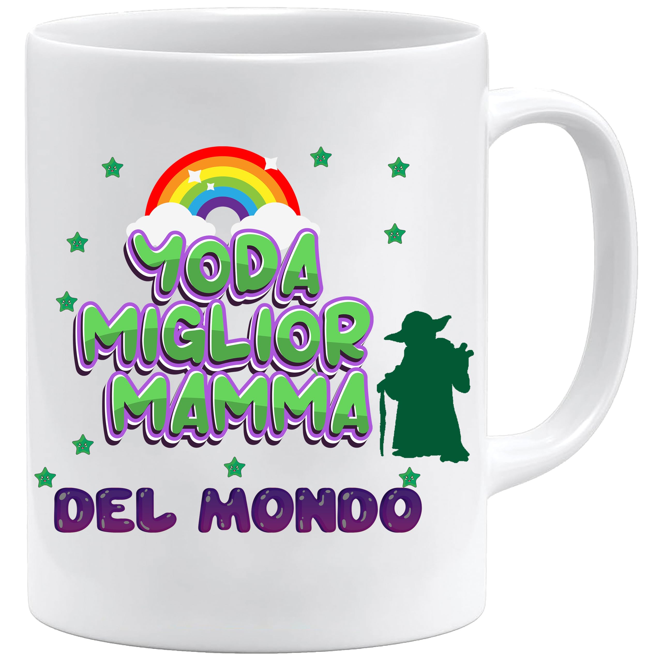 Jungle Mug Mother's Day | Yoda World's Best Mum Mug | Original Gift Idea for Women | Ceramic Coffee and Tea Mug