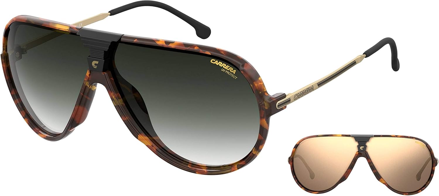 Carrera Changer65 Pilot Sunglasses, Brown/Green Shaded, 67mm, 7mm