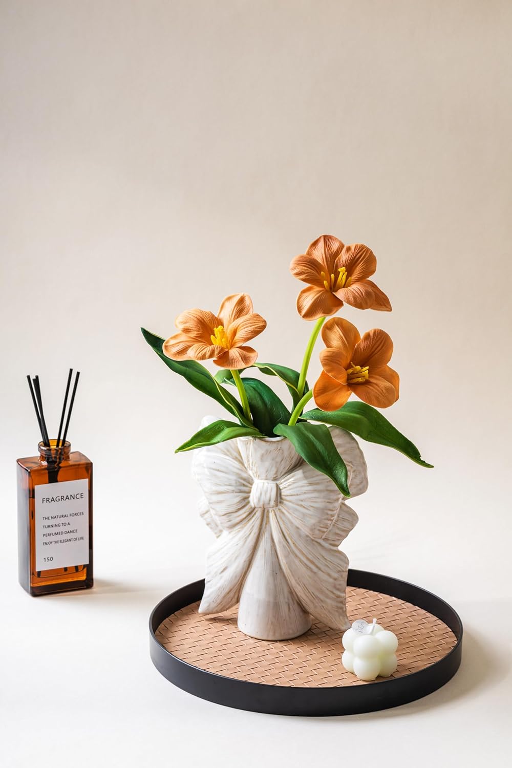 Handmade Ceramic Vase for Dried Flowers - Modern Home Decor, Rustic Table Centerpiece, Small Decorative Vase for Pampas Grass & Preserved Bouquets. - Image 6