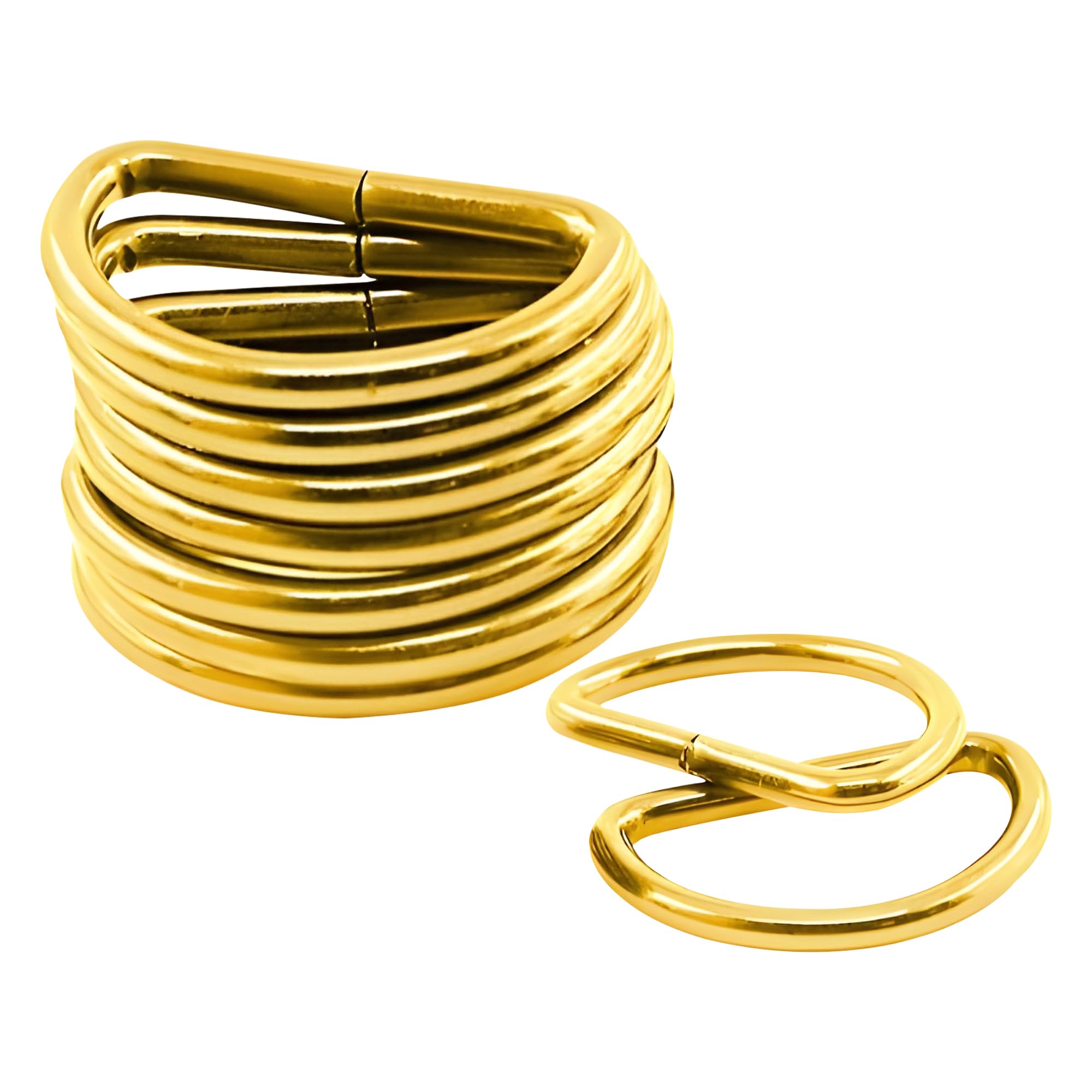 20 Anelli A D In Metallo 45mm – Fibbie Non Saldate Per Borse, Cinture E Progetti Fai Da Te