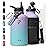 Topre Insulated Water Bottle 64oz,Half Gallon Water Flask Stainless Steel, Cold for 48 Hrs,BPA-Free & Leakproof -with Paracord Handle, Strap,Straw Spout Lids,Large Jug for Gym Sports,Purple Green