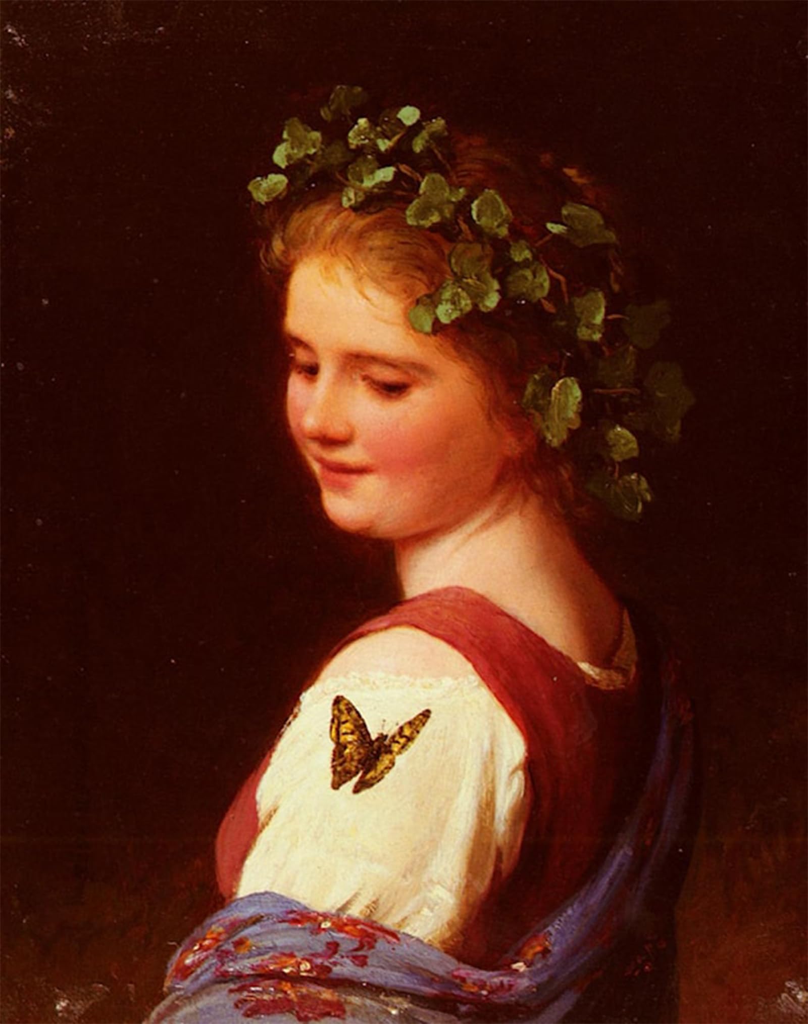 SERENDIPITP Aesthetic Poster Photo Wall Print Retro Picture the Butterfly by Johann Georg Meyer Von Bremen Modern Wall Artwork for Home Decor 60x90cm