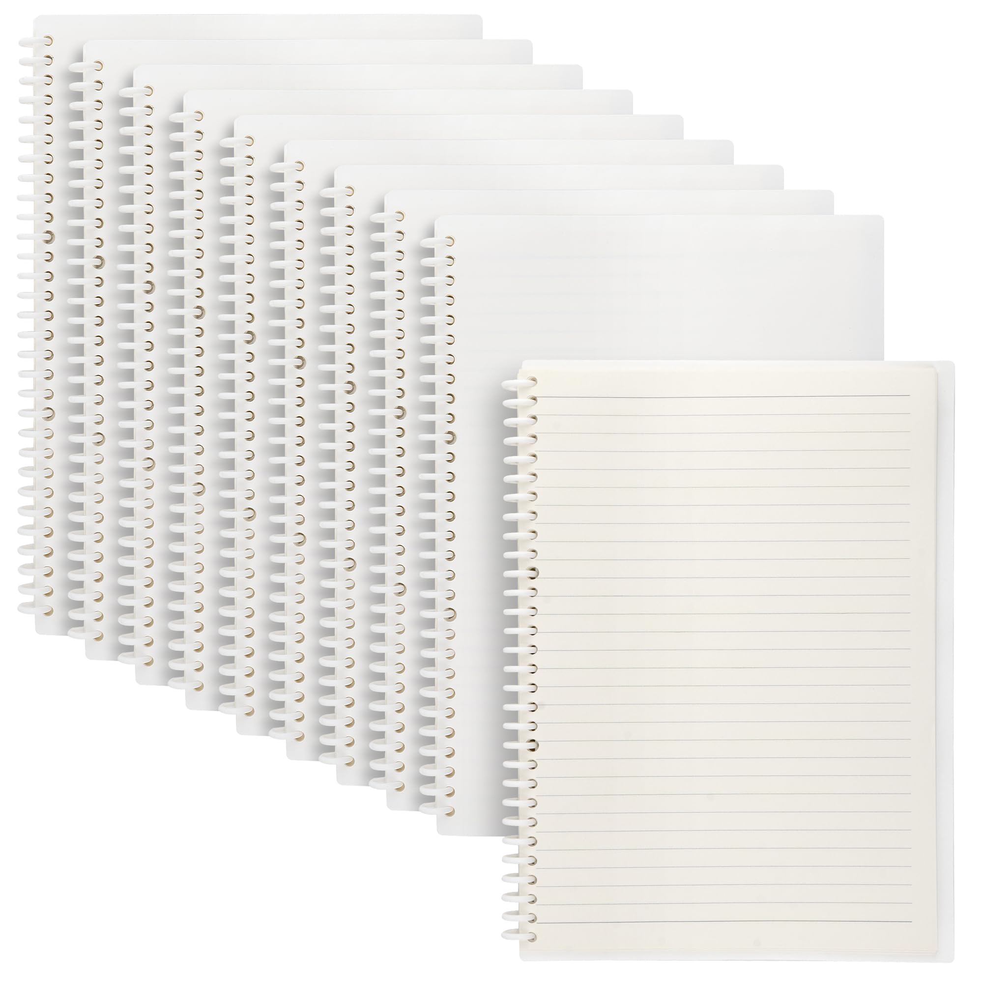 ZEONHEI 10 Pack A4 Hardback Wirebound Lined Notebook 60 Sheets 120 Page