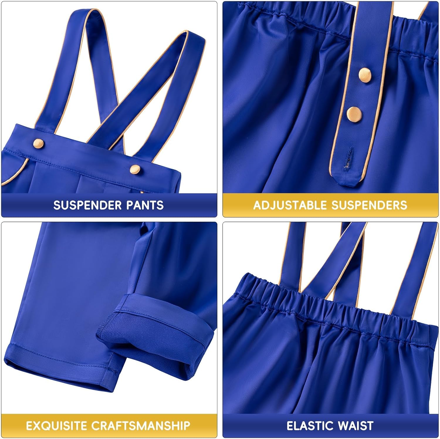 Booulfi Baby Boy Toddler Suits Boys Formal Clothes Bowtie Shift Suspenders Gentleman Outfit Boy Clothes 3 Months-3T - Image 5