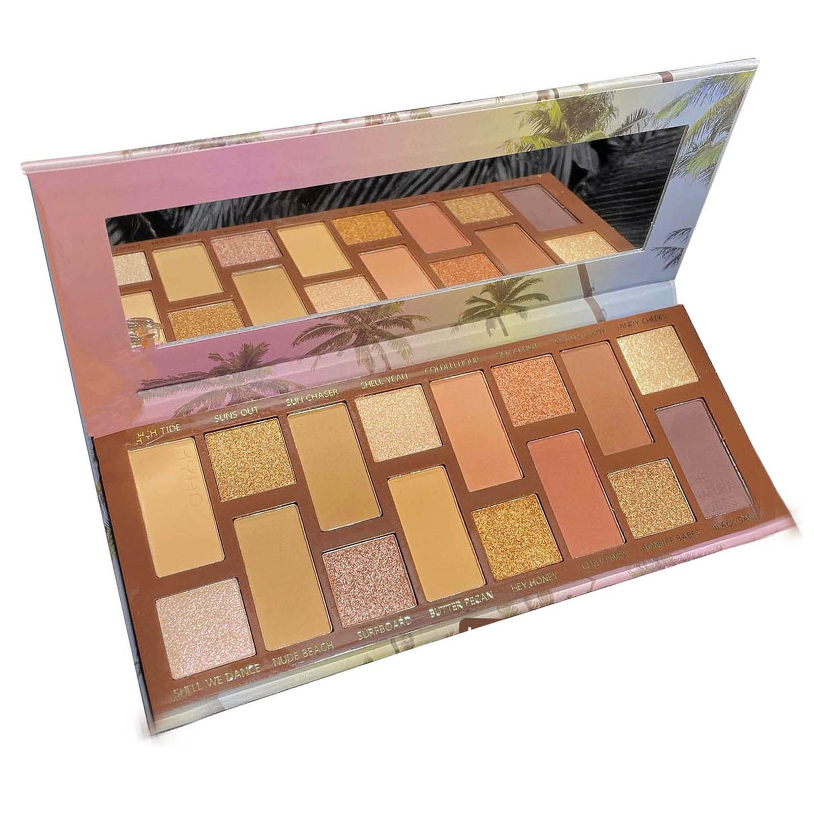 Sunset Eyeshadow Palette 16 Color Eye Shadow Makeup Warm Highly Pigmented Gold Glitter Shimmer Matte Long Lasting Waterproof Ultra-Blendable Eye Makeup for Women