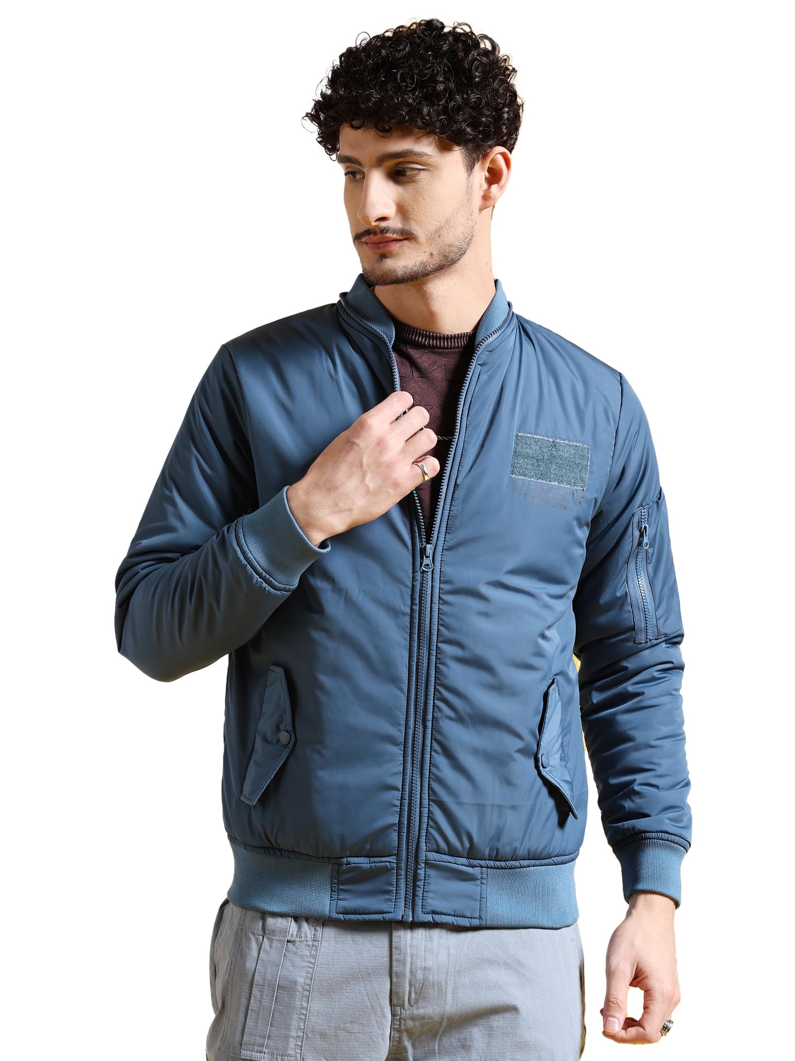 the indian garage co Men's Cotton Standard Length Bomber Jacket-picture-18