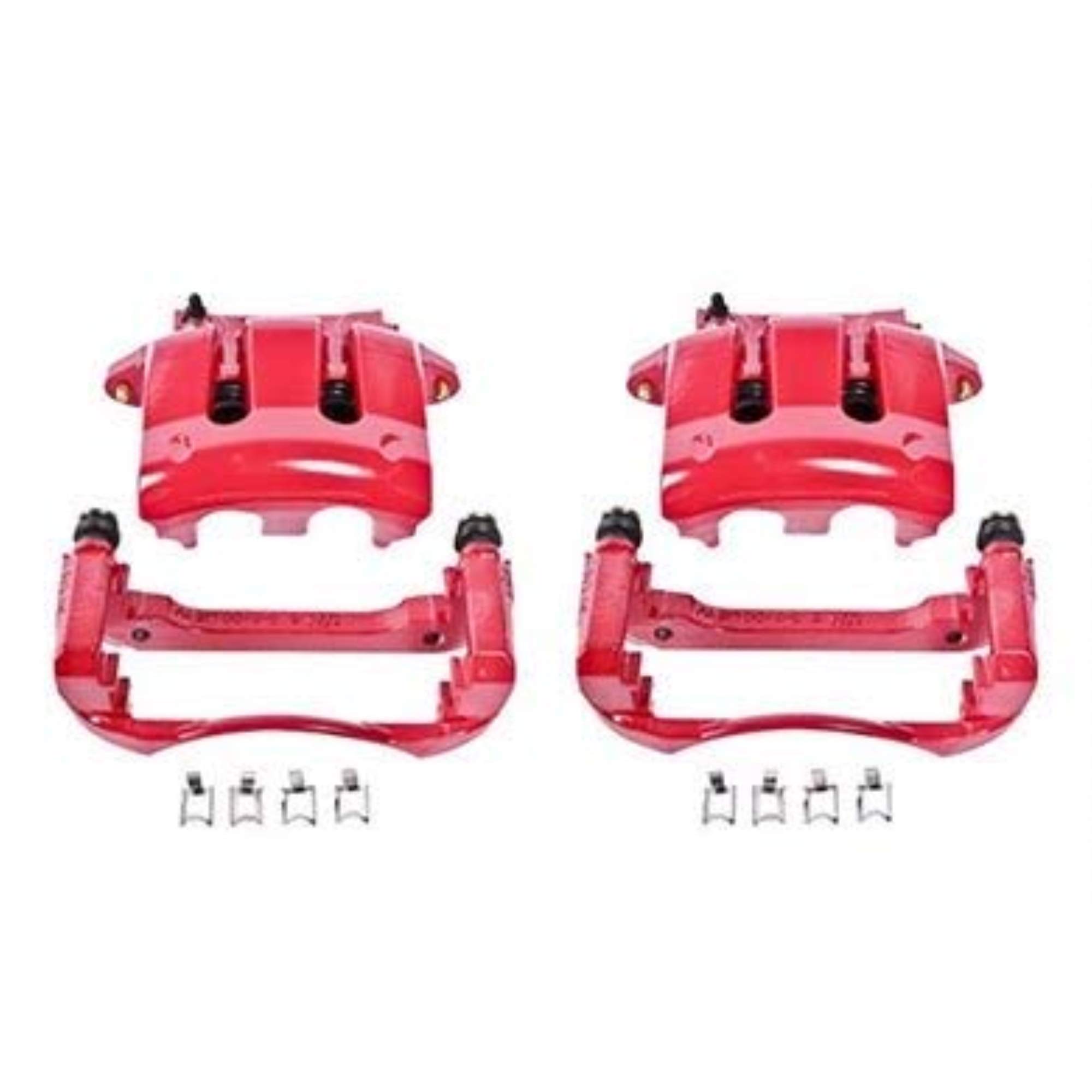 Amazon.com: Power Stop S4836 Rear Pair Red Powder Coated
