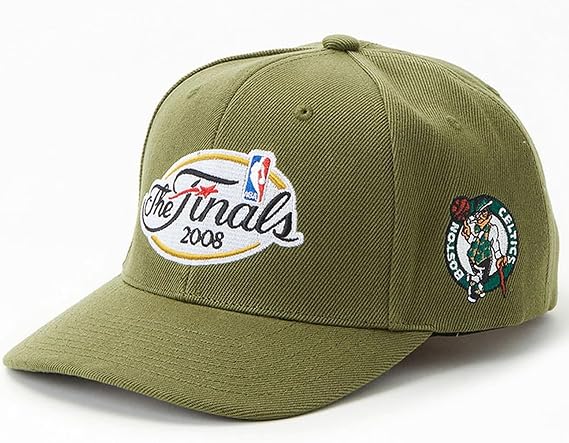 Mitchell & Ness NBA 2008 Finals Low Pro Snapback Hat Cap Olive
