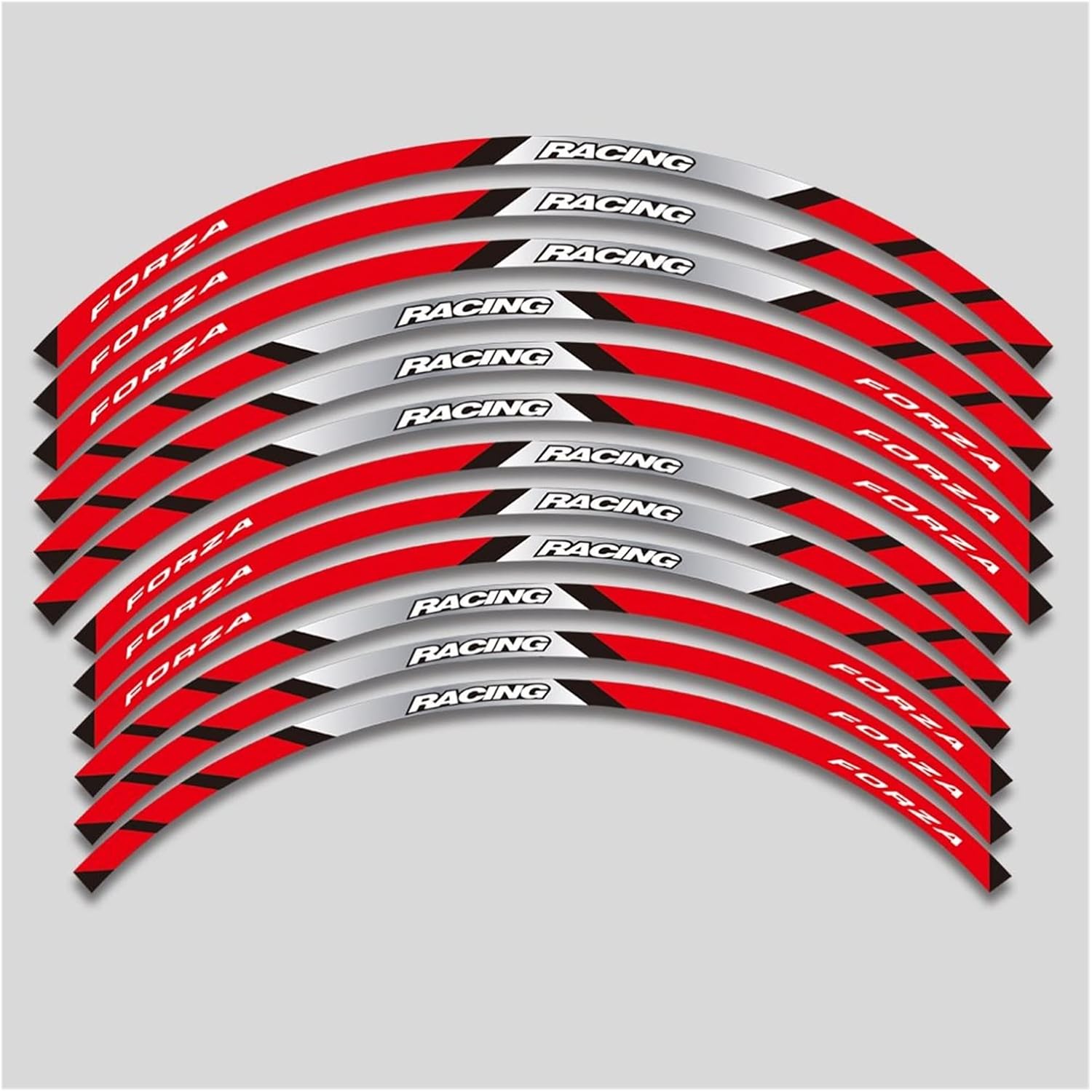Llanta De Moto Pegatinas para HO-N-DA Forza Forza 125 250 300 350, Calcomanías para Ruedas Delanteras Y Traseras De Motocicleta, Pegatinas Reflectantes, Rayas para Llantas (Color : F)
