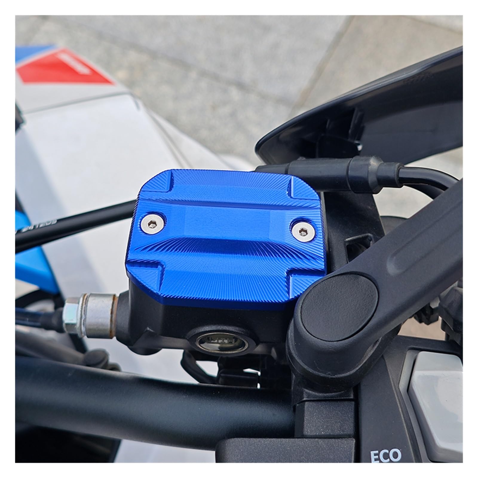 Protezione Coppa Liquido Freni Moto Moto Freno Superiore Pompa Olio Pentola Olio Idraulico Pentola Copertura Decorativa Per ZONTES 368G 368E 368D 368K 368M 400G(368g blue)