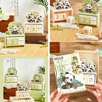 Wooden Universal Calendar Creative Reminder Desk Calendar Decoration Literary Dormitory Desktop Decoration Girl Dream Perpetual Calendar (style2)