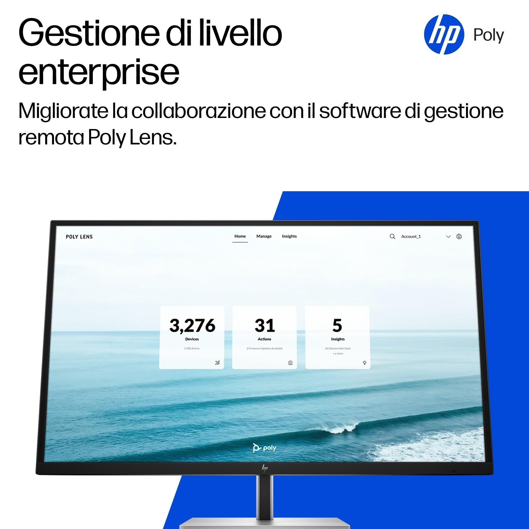 Poly Studio V12, Barra Video USB per Videoconferenze, Fotocamera 4K UltraHD da 20 MP con campo visivo di 120°, HP Poly Lens, Certificata per Zoom, Microsoft Teams, Chromebook, Nero