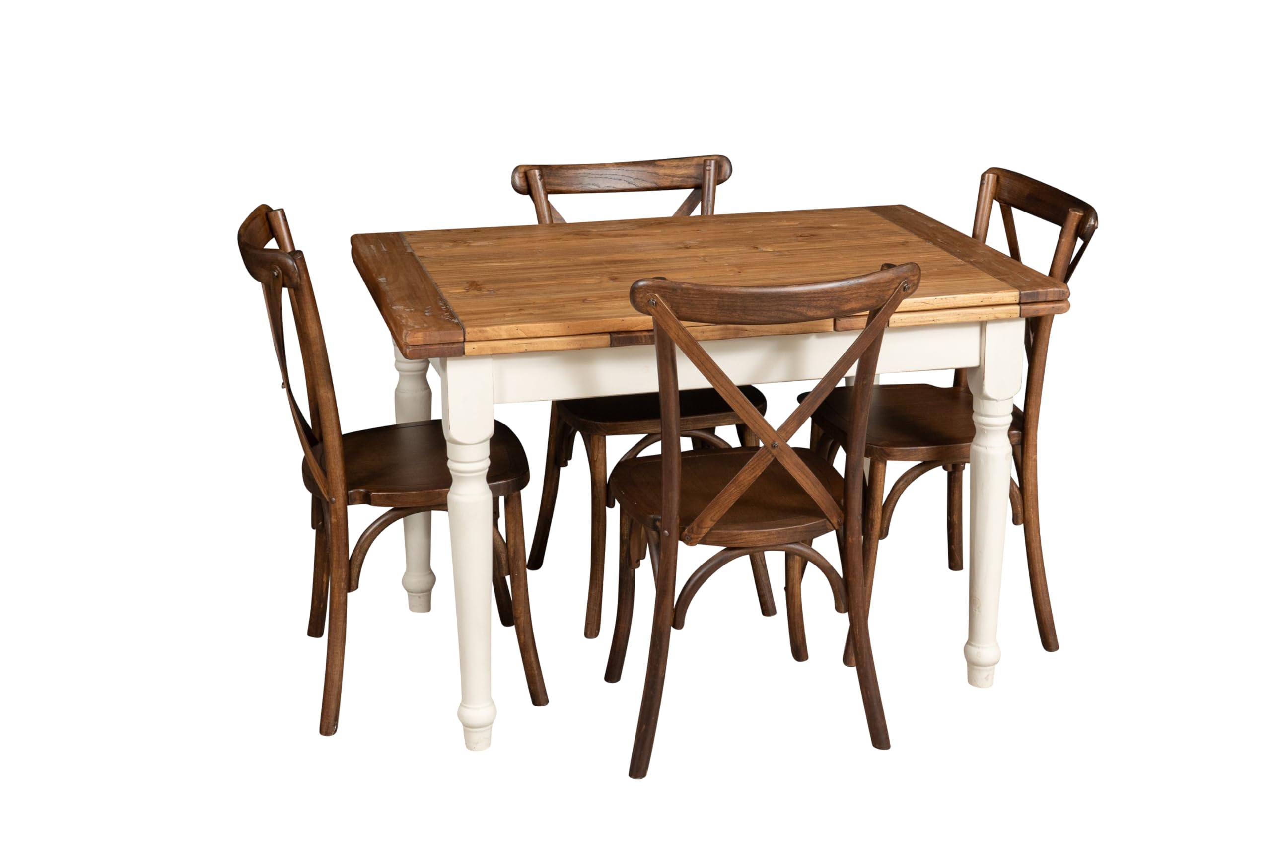 Biscottini Chaise en bois et rotin style Bistrot avec dossier en croix – Chaises pour cuisine, salle à manger, bar et restaurant Thonet – Chaises empilables Vintage – Chaise empilable Rustica Cross