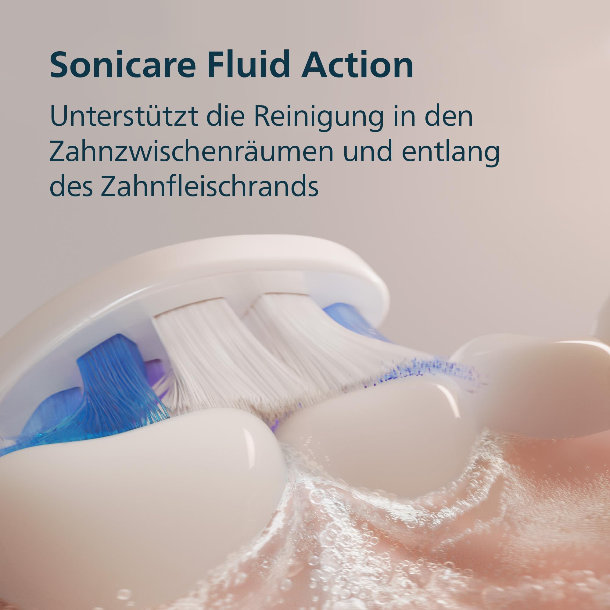 Philips Sonicare 6100 elektrische Zahnbürste, Schallzahnbürste mit 2 Putzmodi, 3 Intensitätsstufen, Andruckkontrolle, EasyStart, SmarTimer, BrushPacer, Hellblau, Modell HX7406/02 [Neue Technologie]