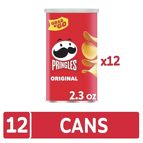 Miniatura 4 de Pringles - Botana de papas fritas sabor a barbacoa Grab and Go lata de 25 onzas paquete de 12